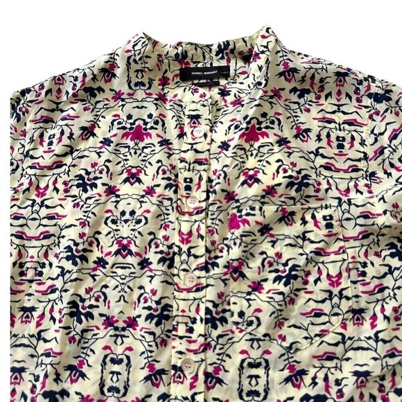 Isabel Marant Rusak Silk Printed Shirt,  Size  FR 38/US 6, New with tag, - Picture 8 of 14
